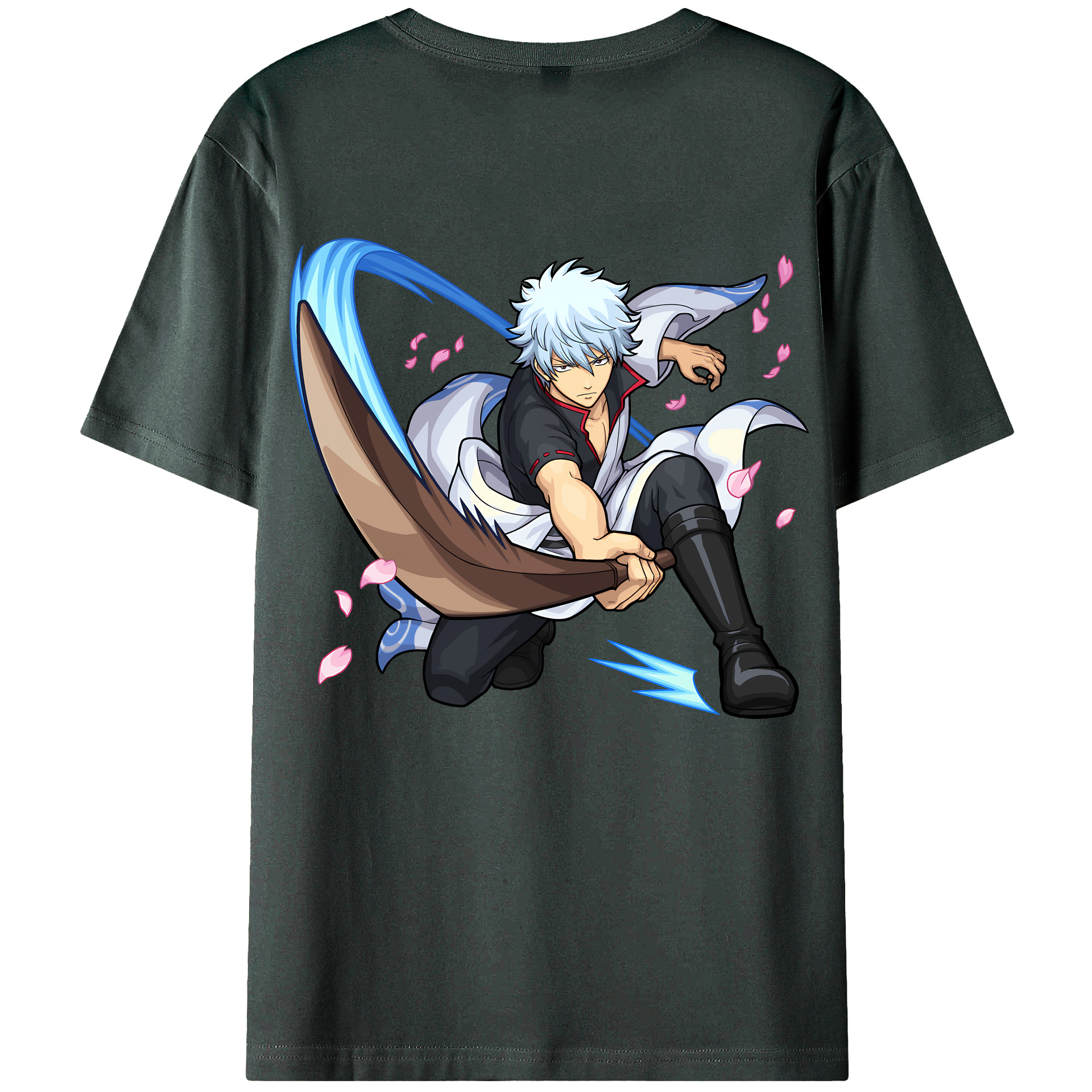 （画像用） ぎんたま 坂田銀時（さかたぎんとき） 神楽 志村新八（しむら しんぱち） GINTAMA Sakata Gintoki Kagura Shimura Shinpachi 綿100％ メンズ半袖Tシャツ（バックプリント） 通気性